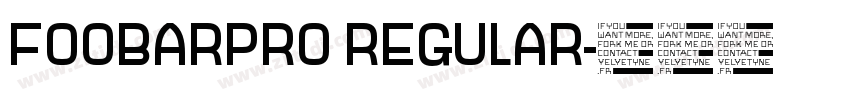 FOOBARPRO REGULAR字体转换